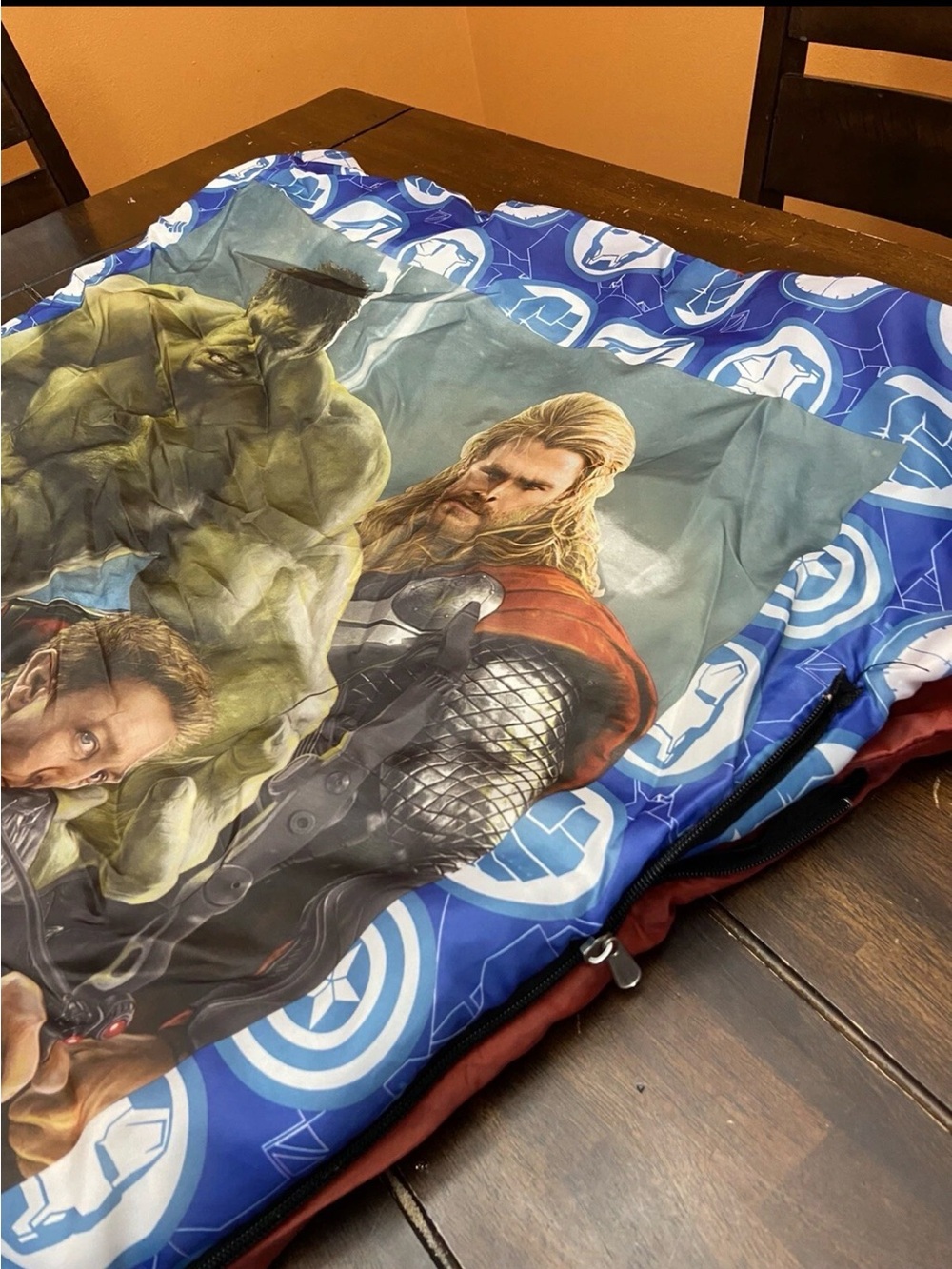 Marvel Avengers Red Camping Sleeping Bag